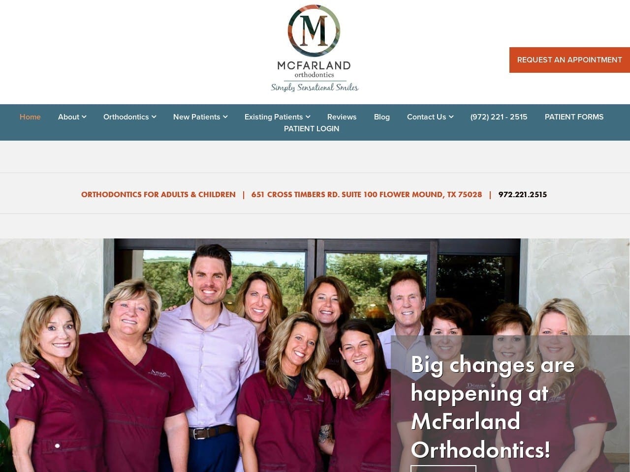 McFarland Orthodontics Website Screenshot from macsmiles.com