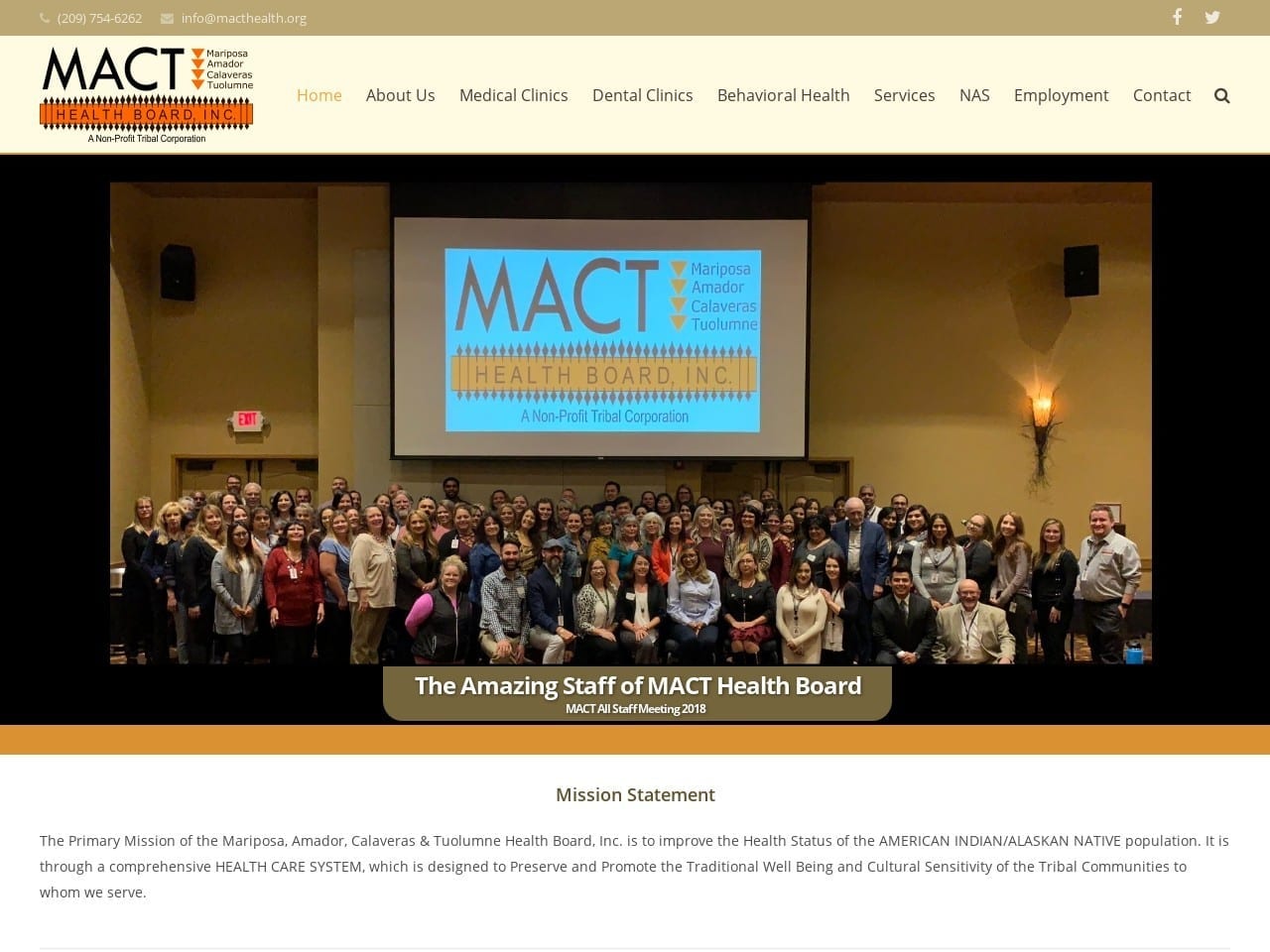 Mact Health Board Website Screenshot from macthealth.org