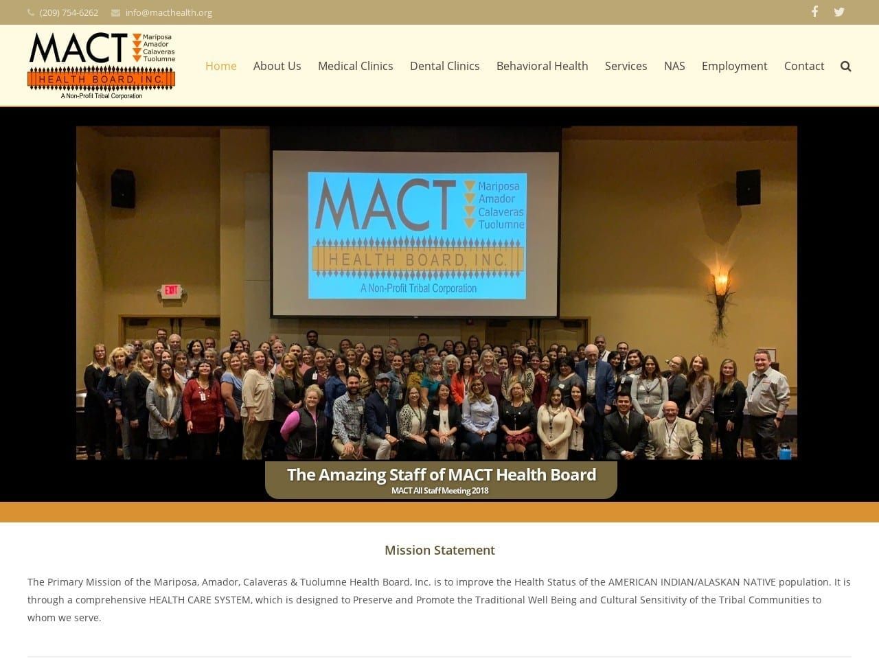 Mact Health Board Website Screenshot from macthealth.org