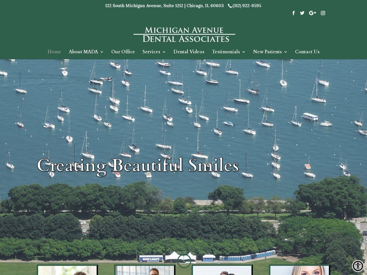 Michigan Avenue Dental Associates Website Screenshot from madachicago.com