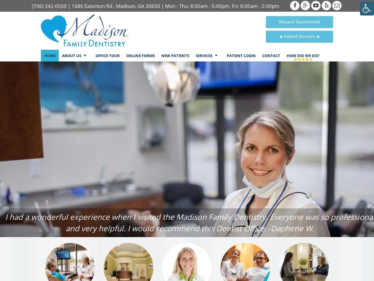 Madison Dentistry Website Screenshot from madisondentistry.com