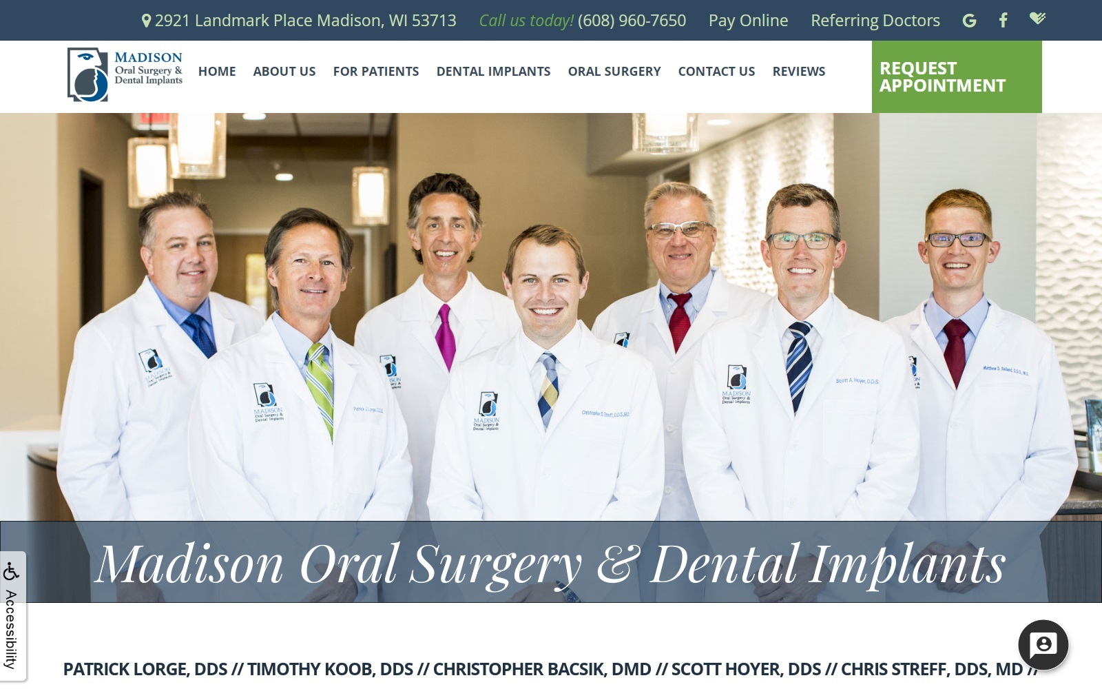 madisonoralsurgeons.com screenshot