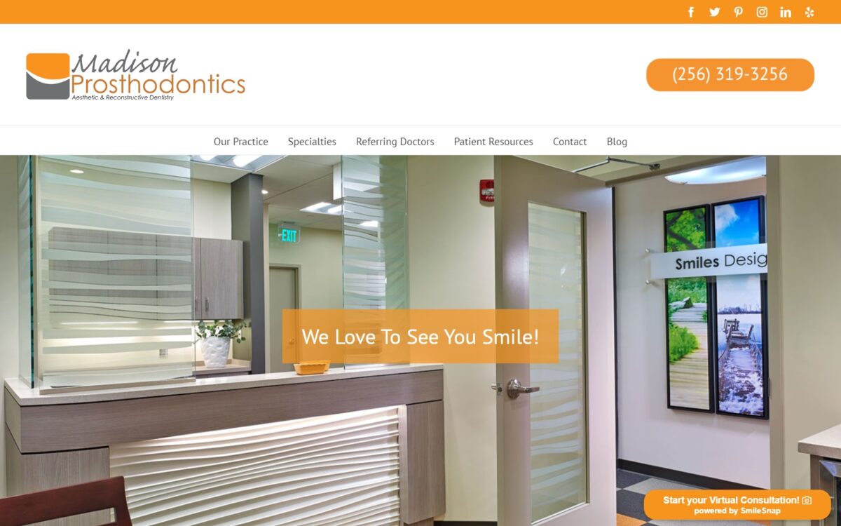 madisonprosthodontist.com screenshot