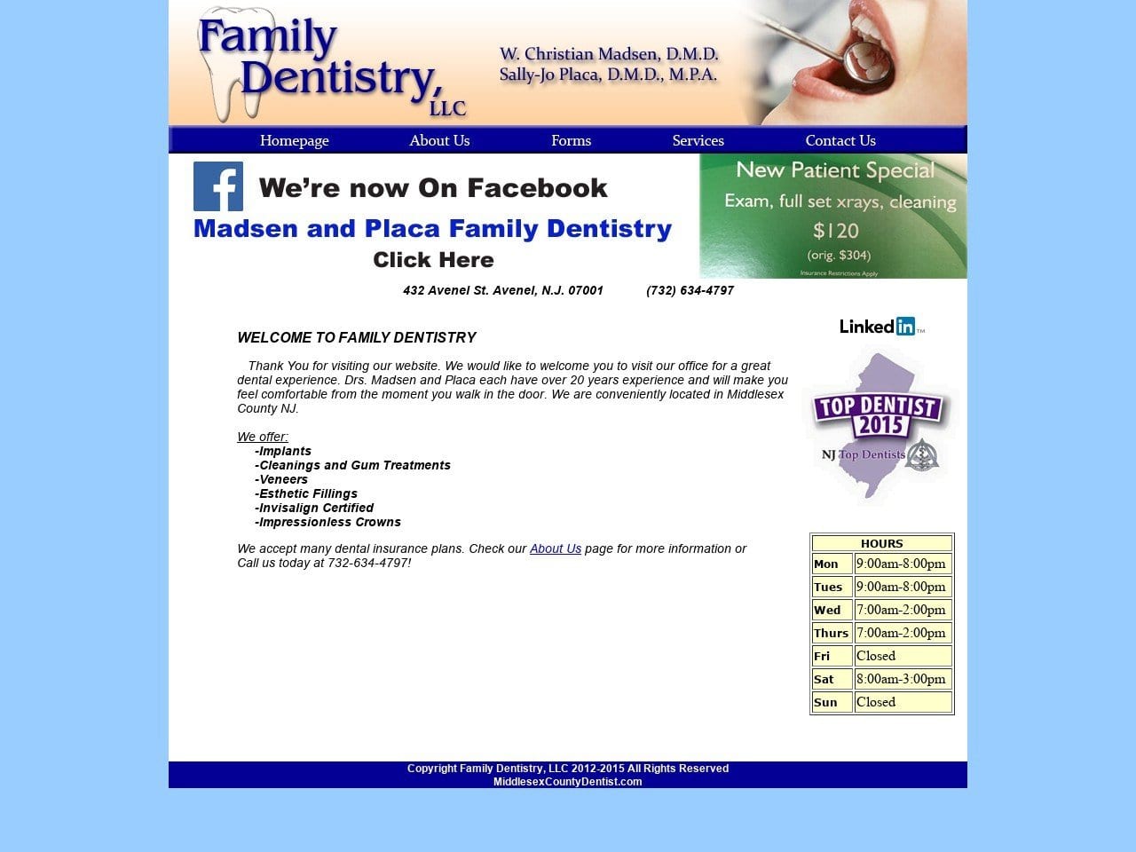 Family Dentistry Madsen W Christian DDS Website Screenshot from madsenplacadental.com