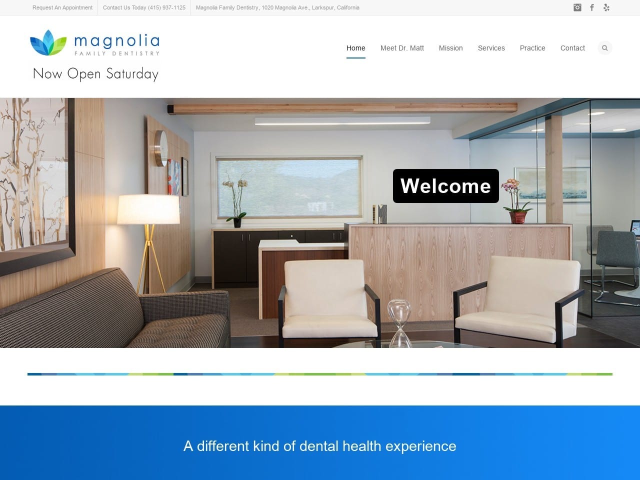 Magnolia Family Dentist Website Screenshot from magnoliadds.com