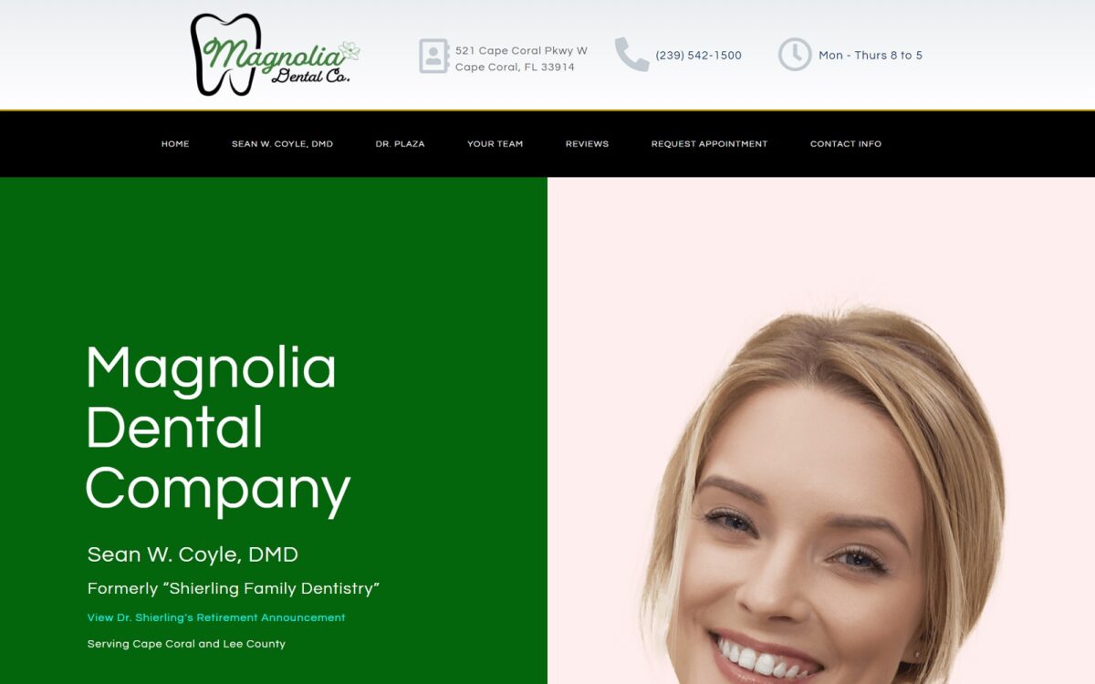 magnoliadentalcompany.com screenshot