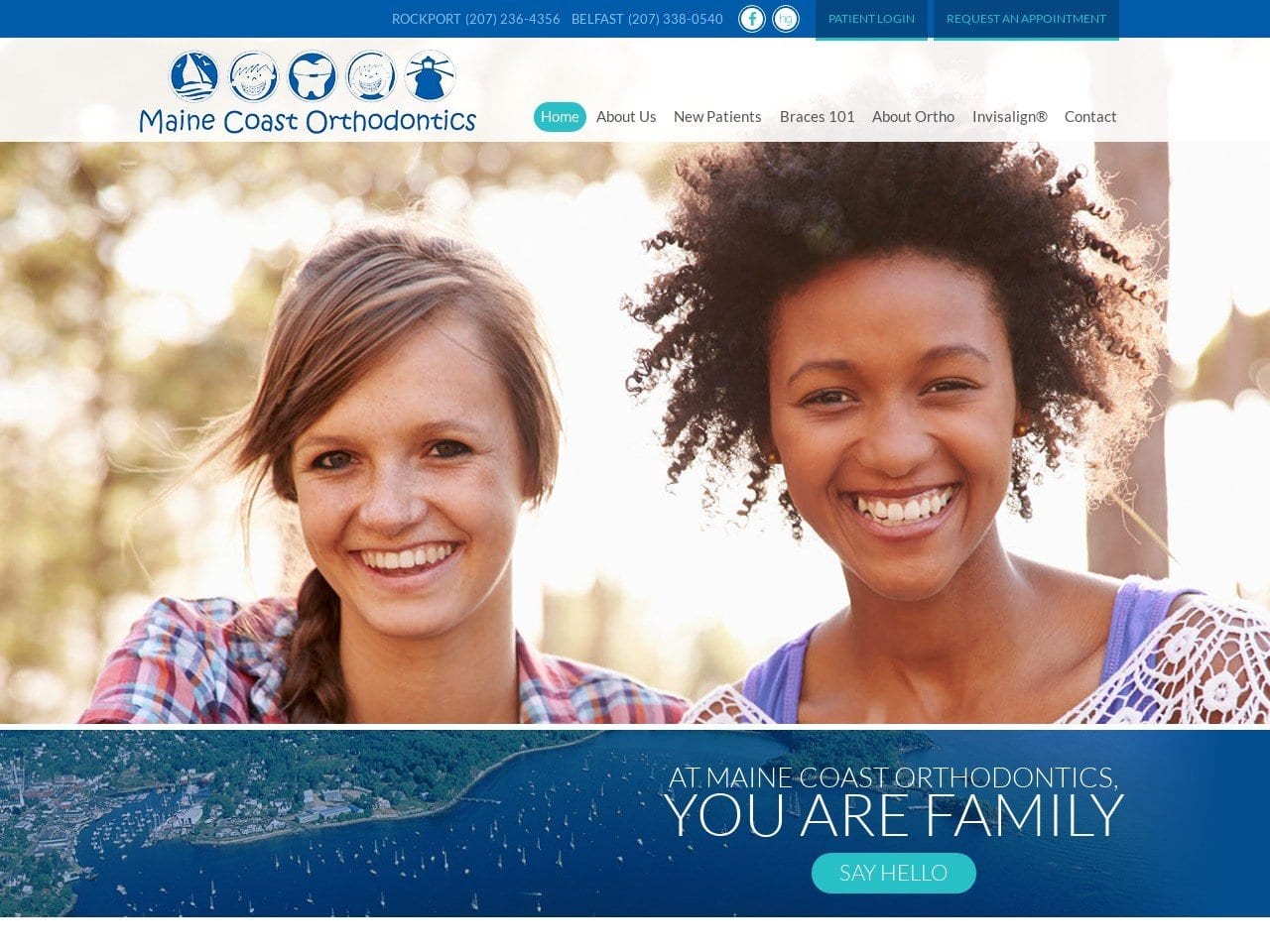 Maine Coast Orthodontics Website Screenshot from mainecoastortho.com