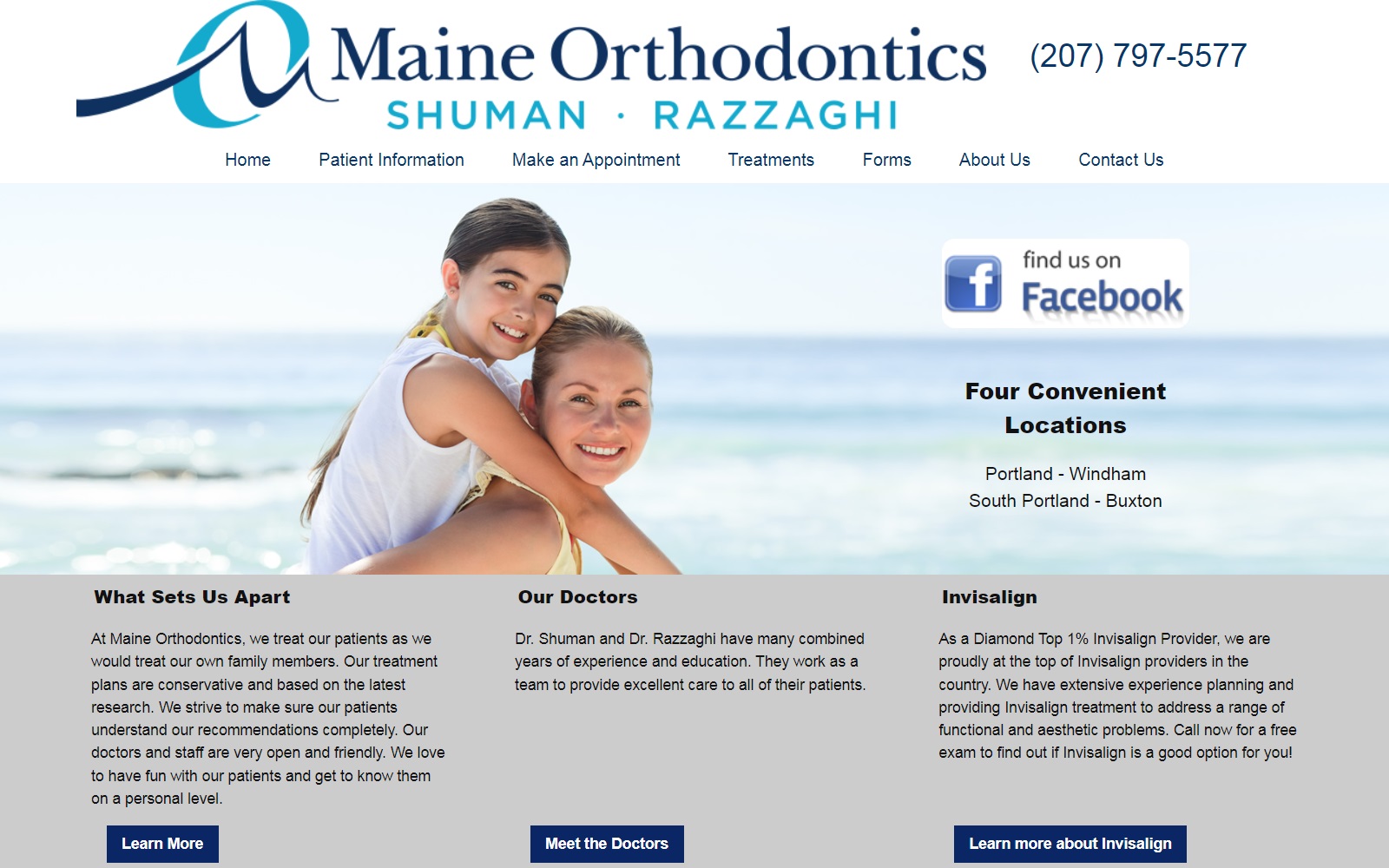 maineorthodontics.com screenshot