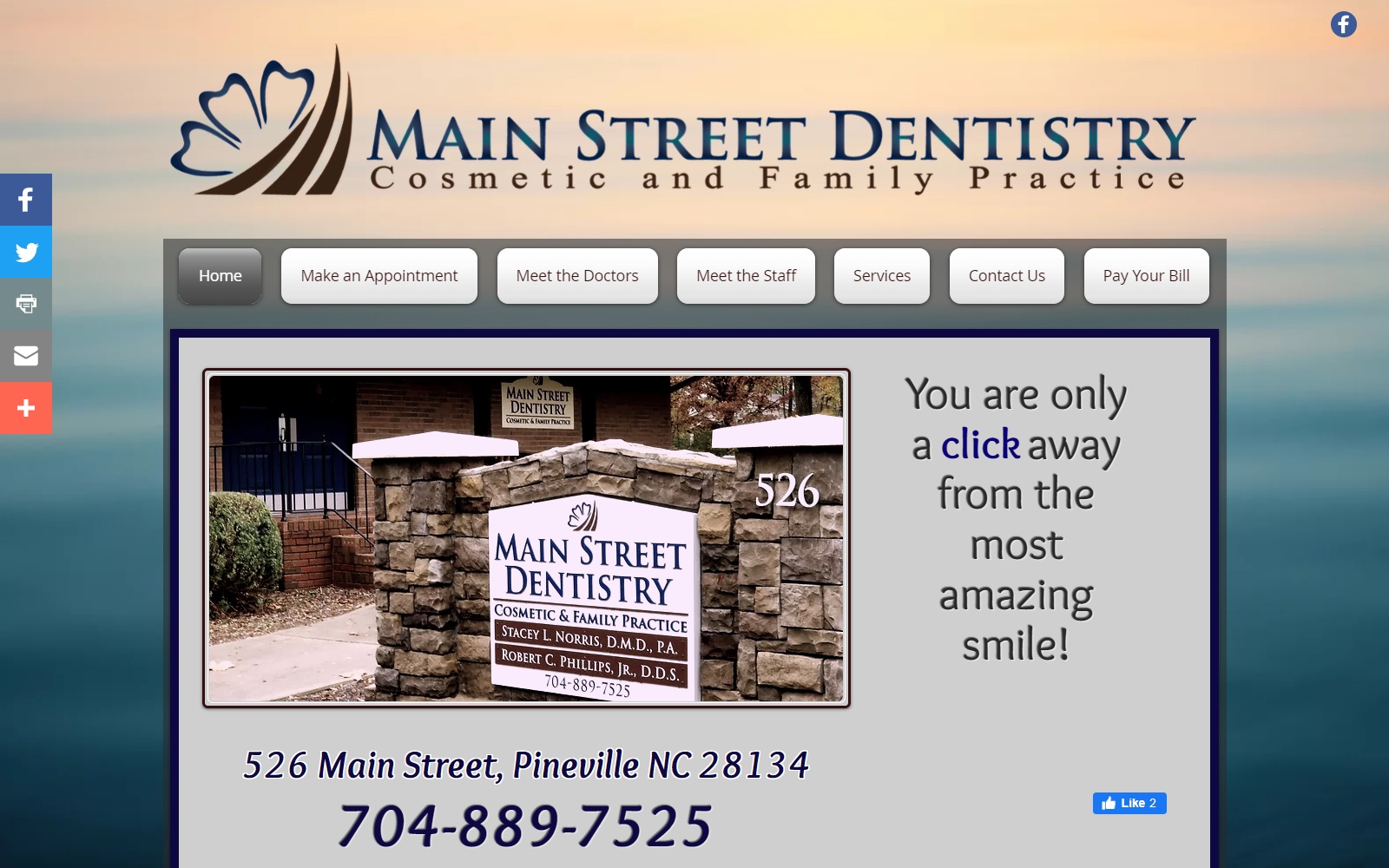 mainstreetdentistry.net screenshot