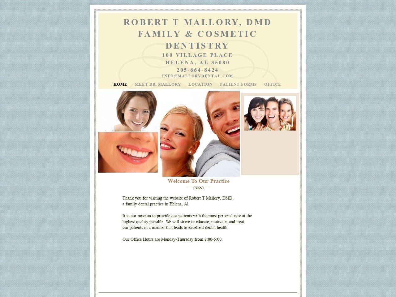 Mallory Robert T DDS Website Screenshot from mallorydental.com