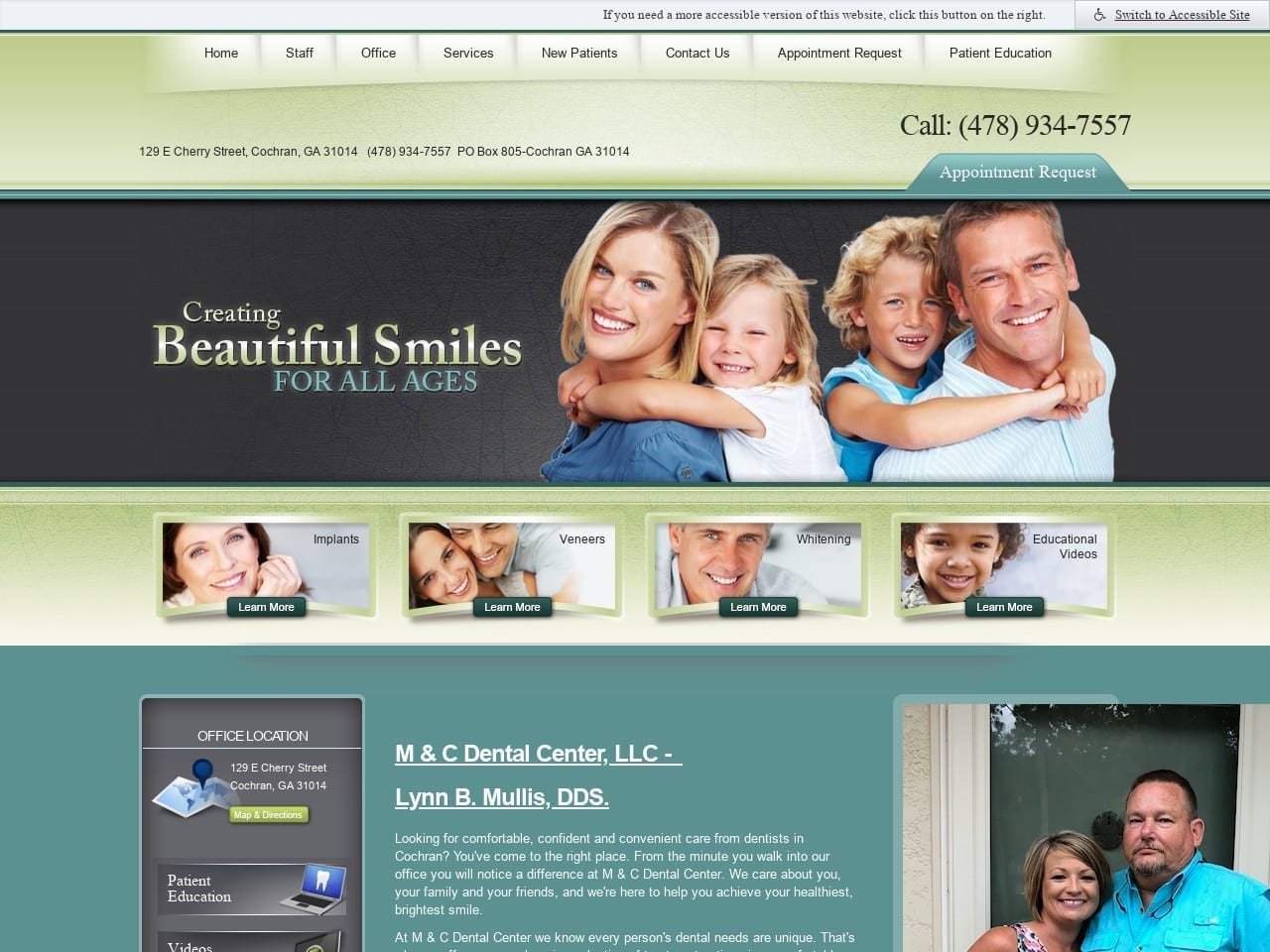 Mandc Dental Website Screenshot from mandcdental.com