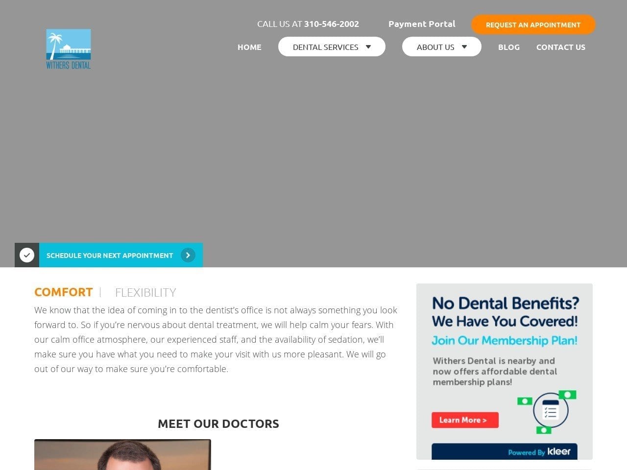 Withers Dental Website Screenshot from manhattanbeachdds.com