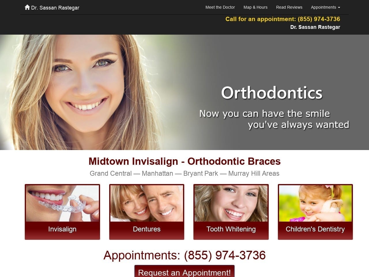 Manhattanclearbraces Website Screenshot from manhattanclearbraces.com