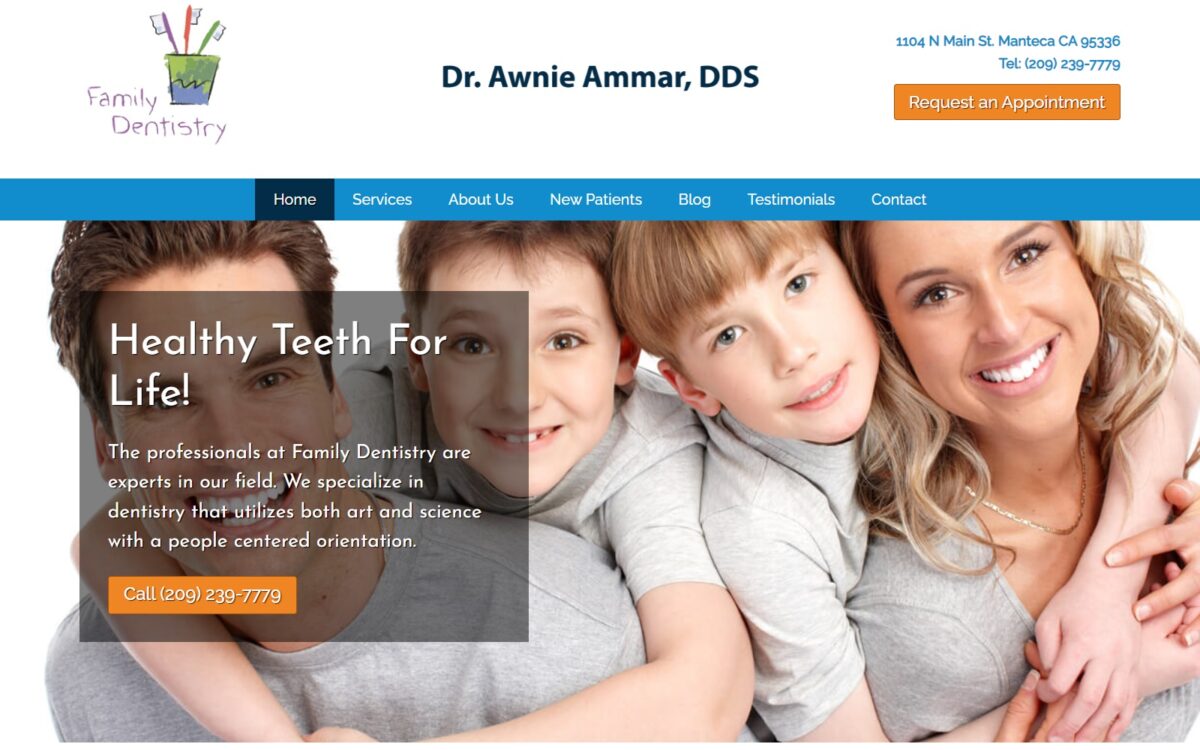 mantecafamilydentistry.com screenshot