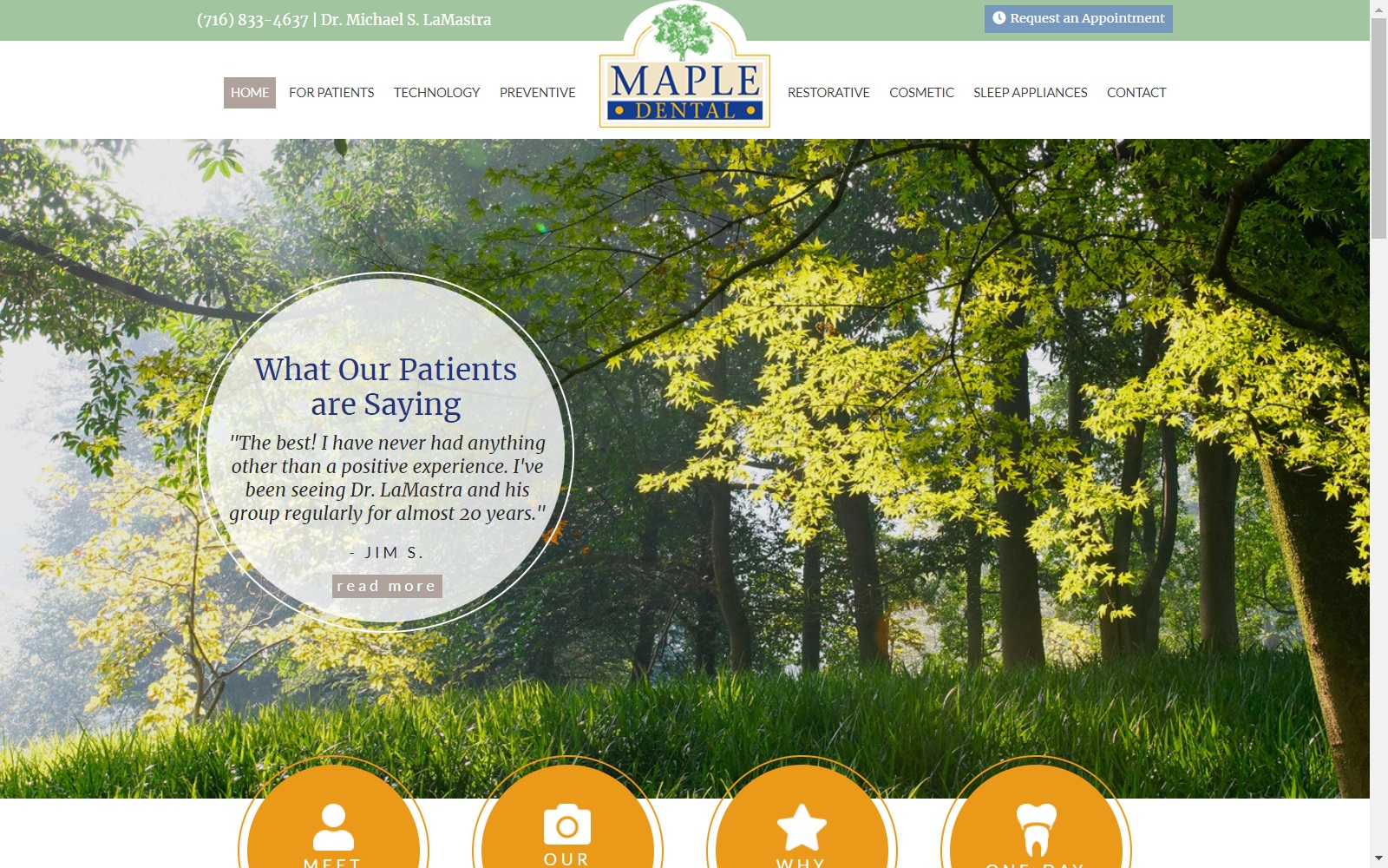 mapledentalwny.com screenshot