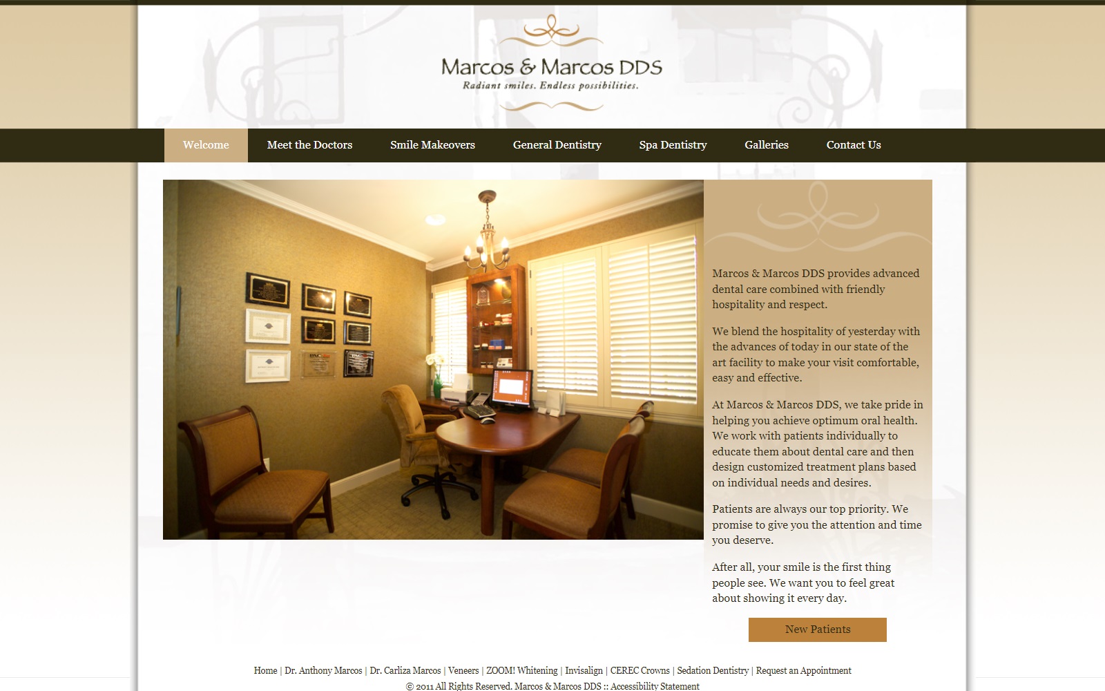 marcosandmarcosdds.com screenshot