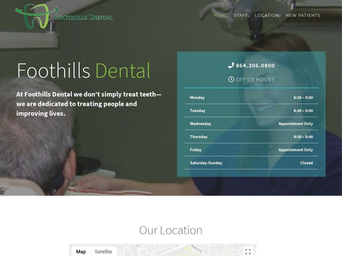 Foothills Dental Website Screenshot from marianneayersdmd.com