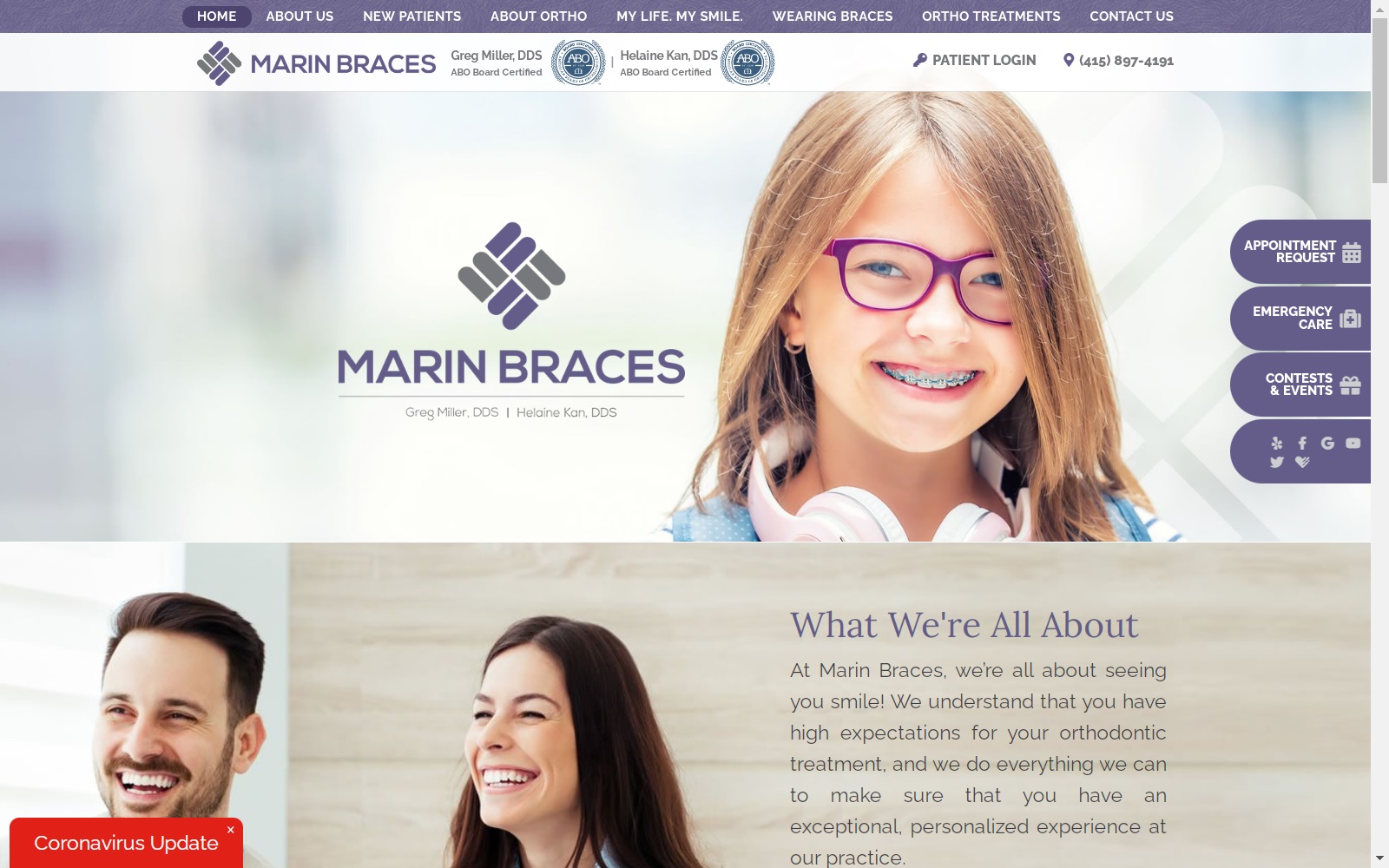 marinbraces.com screenshot