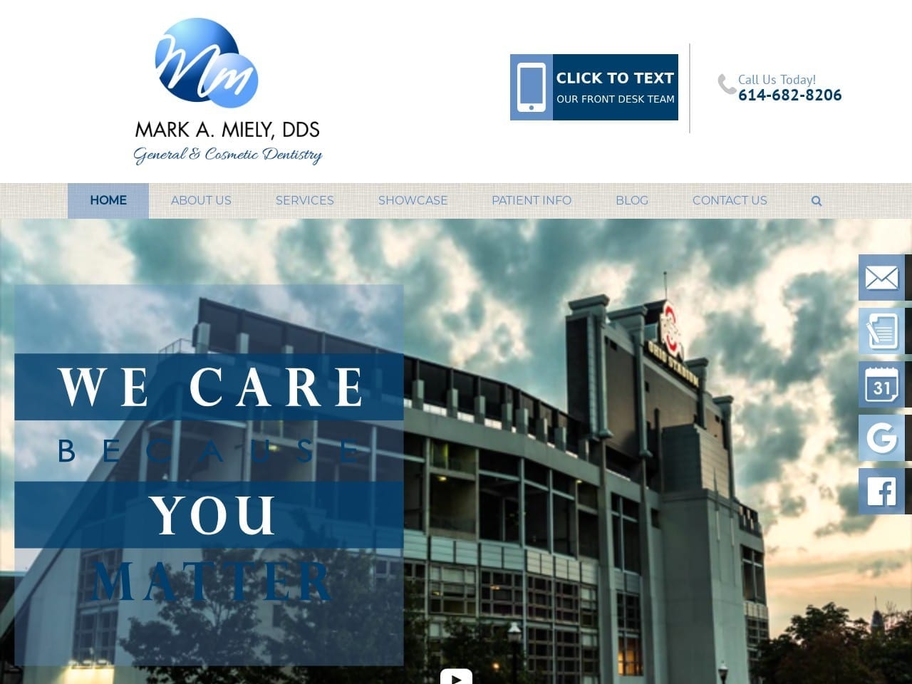 Miely Mark a DDS Website Screenshot from markamielydds.com