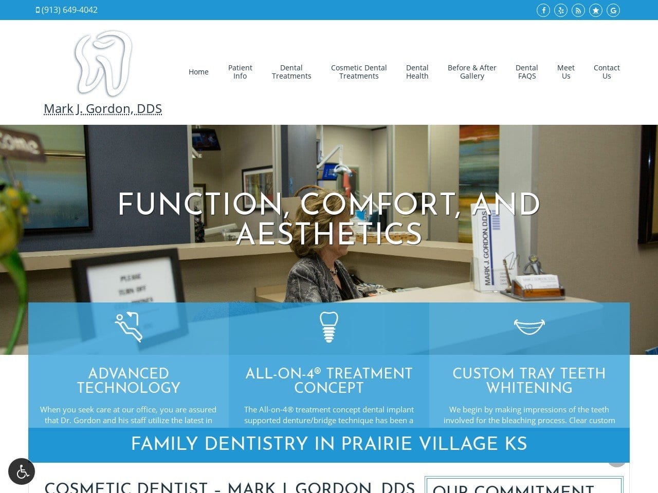 Mark J. Gordon DDS Website Screenshot from markgordondentistry.com