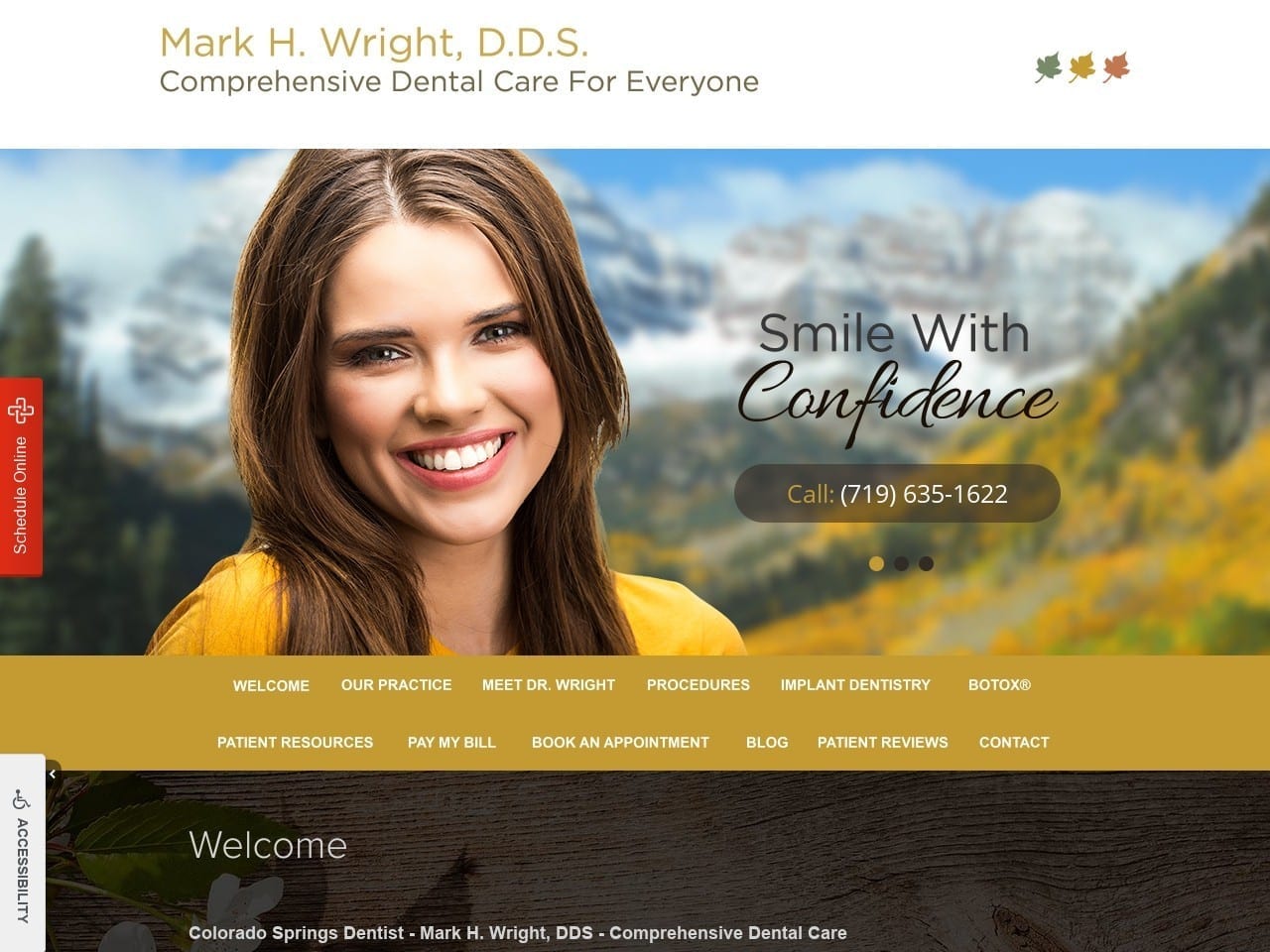 Markhwright Dds Website Screenshot from markhwrightdds.com