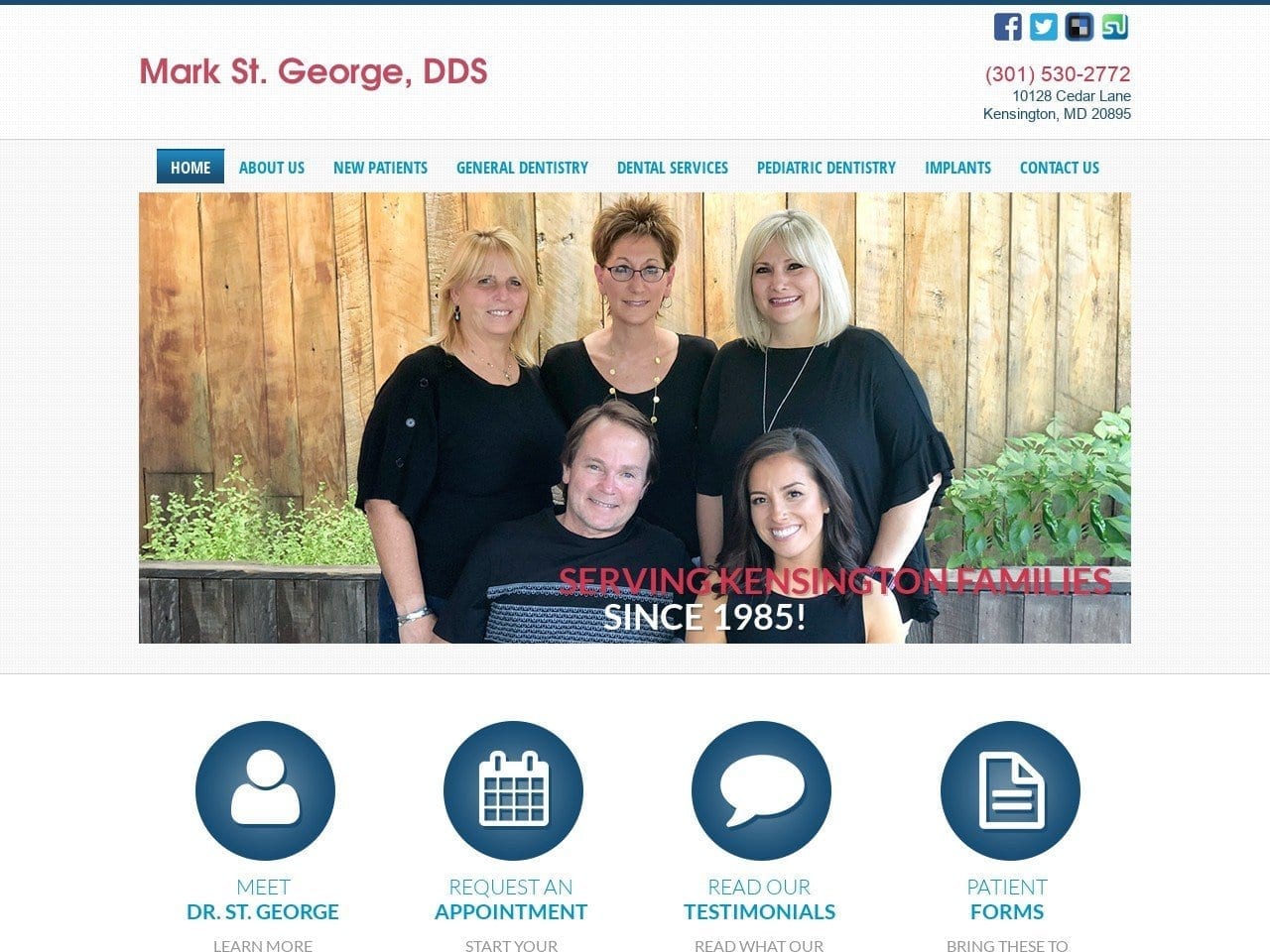 Mark St George DDS Website Screenshot from markstgeorgedds.com