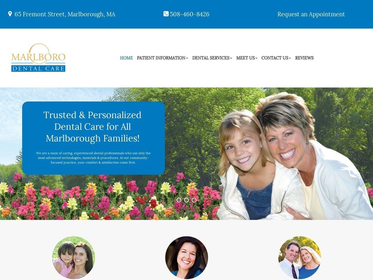 Marlboro Dental Care Website Screenshot from marlborodental.com