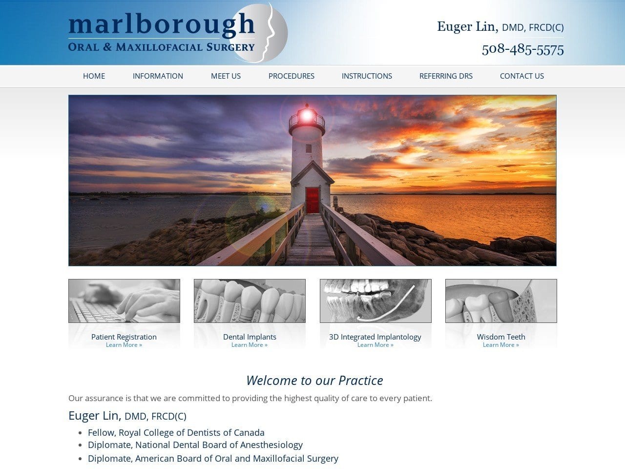 Marlborough Oral Website Screenshot from marlboroughoms.com