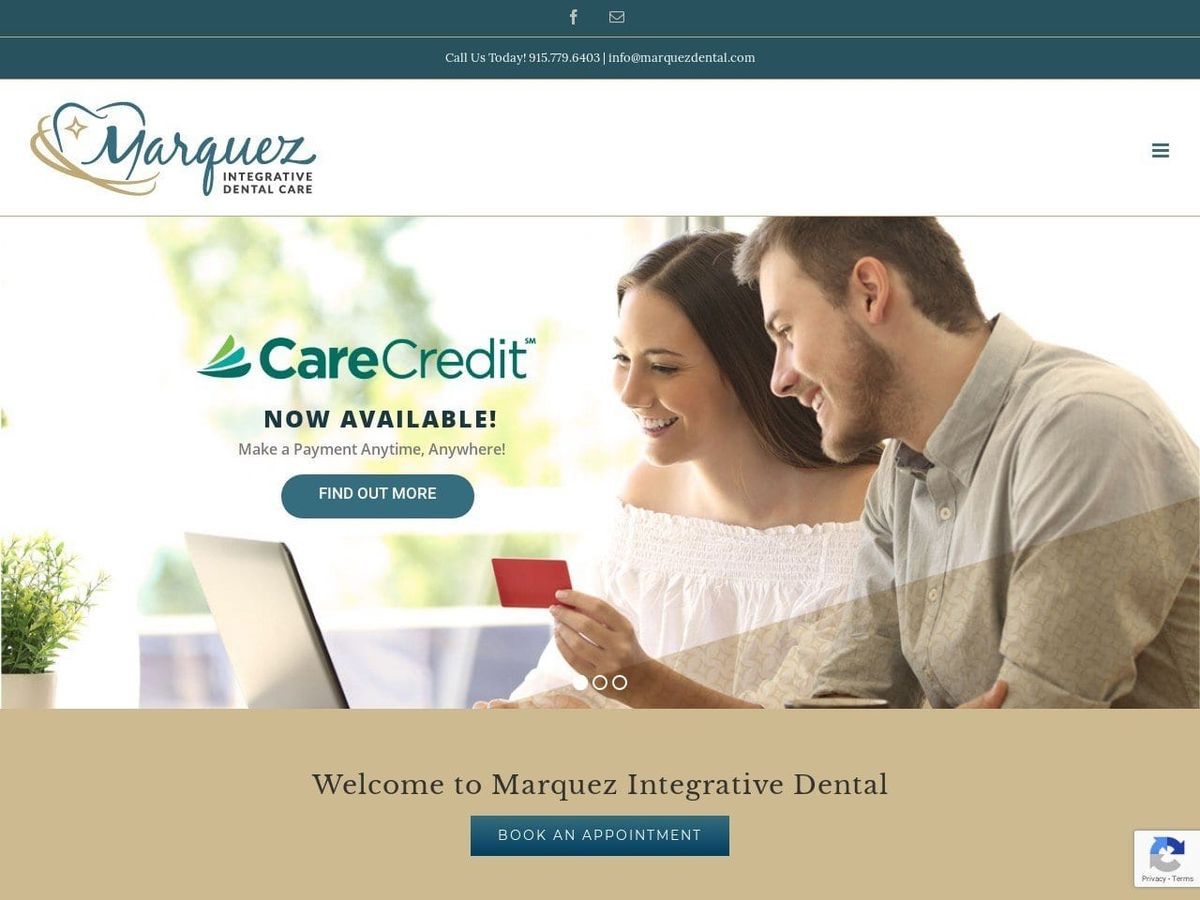 Marquez Dental Website Screenshot from marquezdental.com