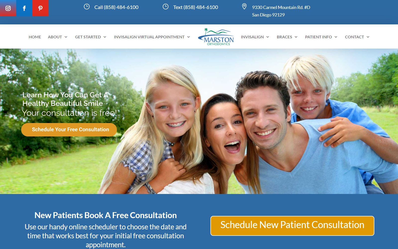 marstonorthodontics.com screenshot