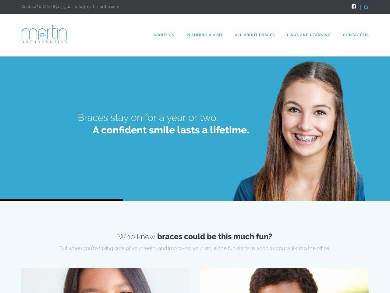 Martin Orthodontics Website Screenshot from martin-ortho.com