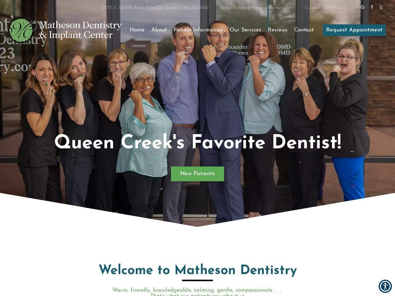 Matheson Dentistry Website Screenshot from mathesondentistry.com