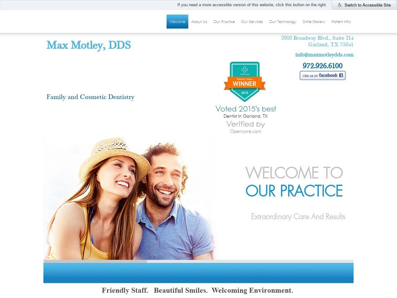 Max Motley DDS Website Screenshot from maxmotleydds.com