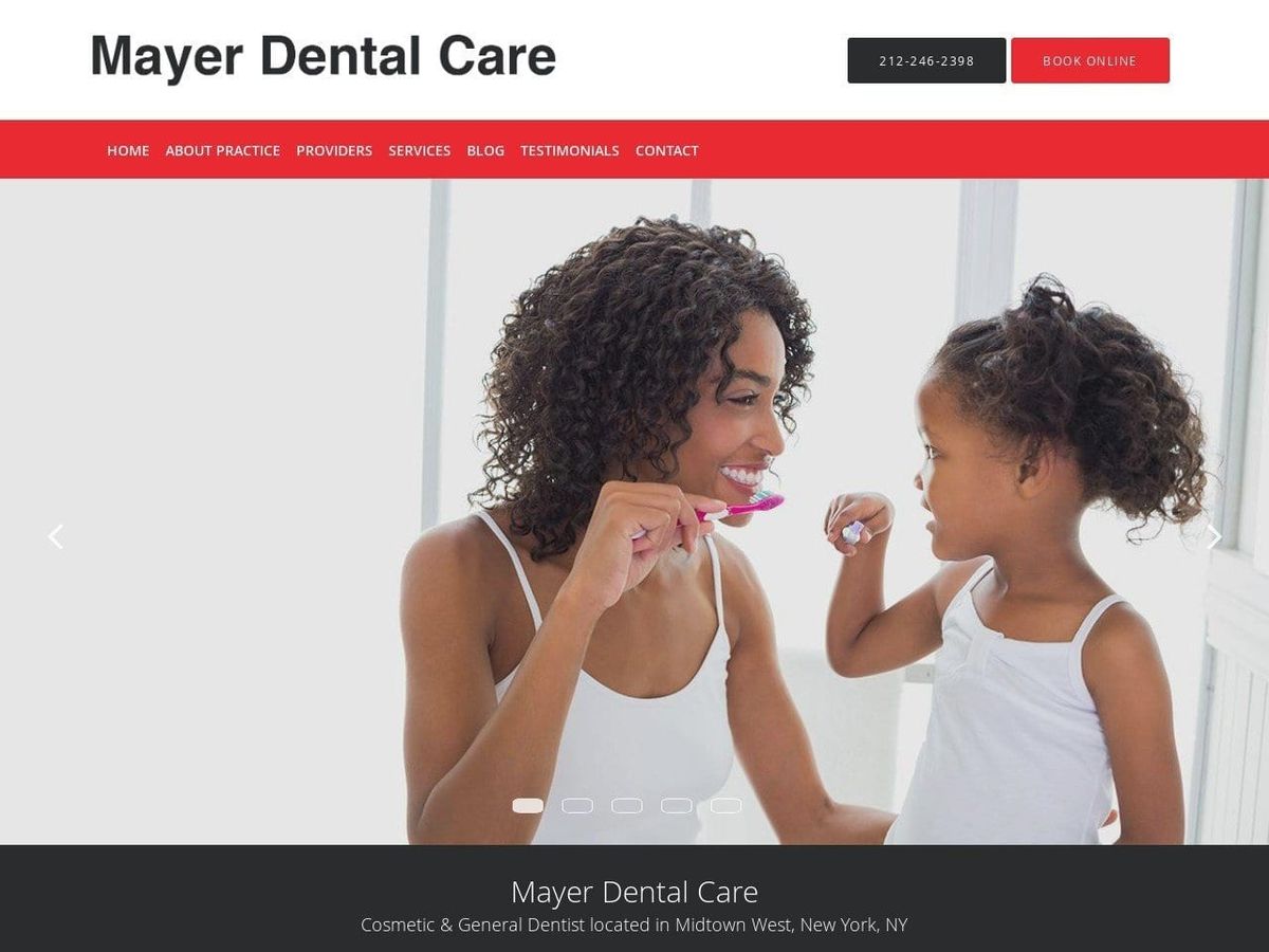 Mayer Dental Care Website Screenshot from mayerdentalcare.com