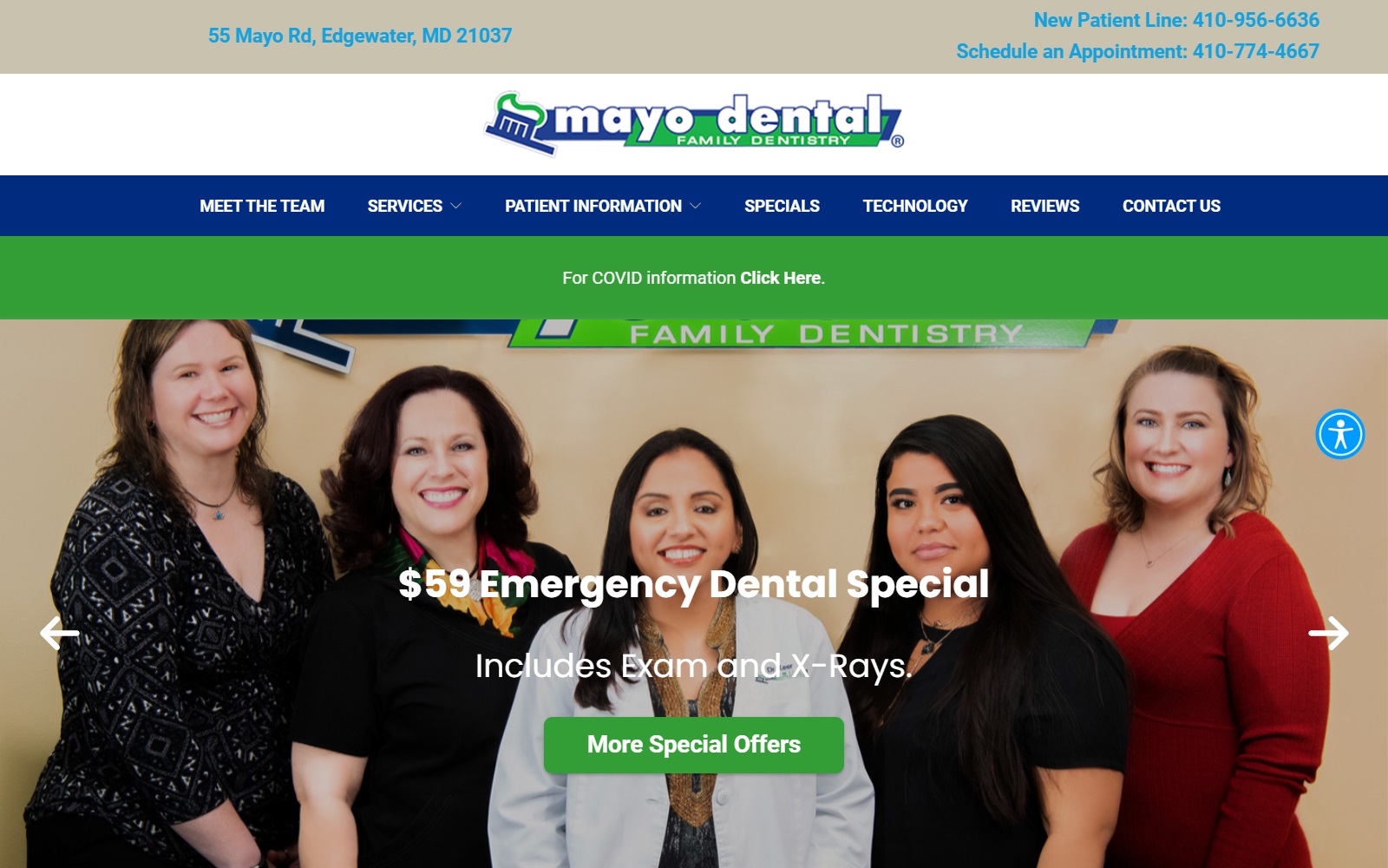 mayo-dental.com screenshot