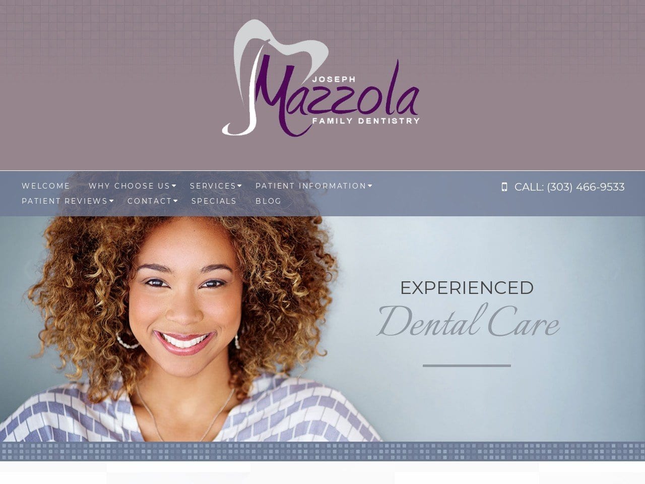 Joseph Mazzola Dentist Website Screenshot from mazzoladentistry.com