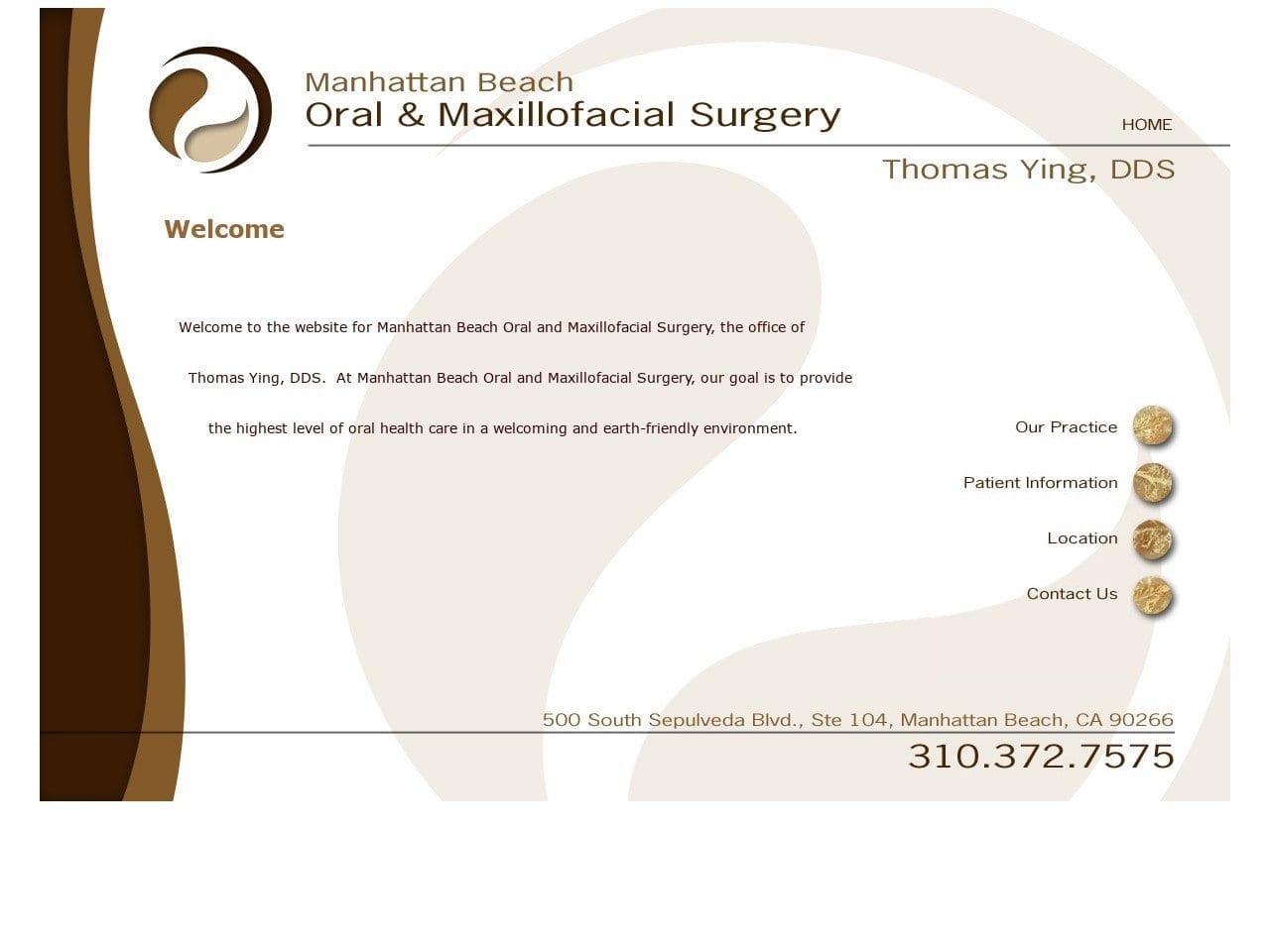 Dr. Thomas Ying DDS Website Screenshot from mboralsurgery.com