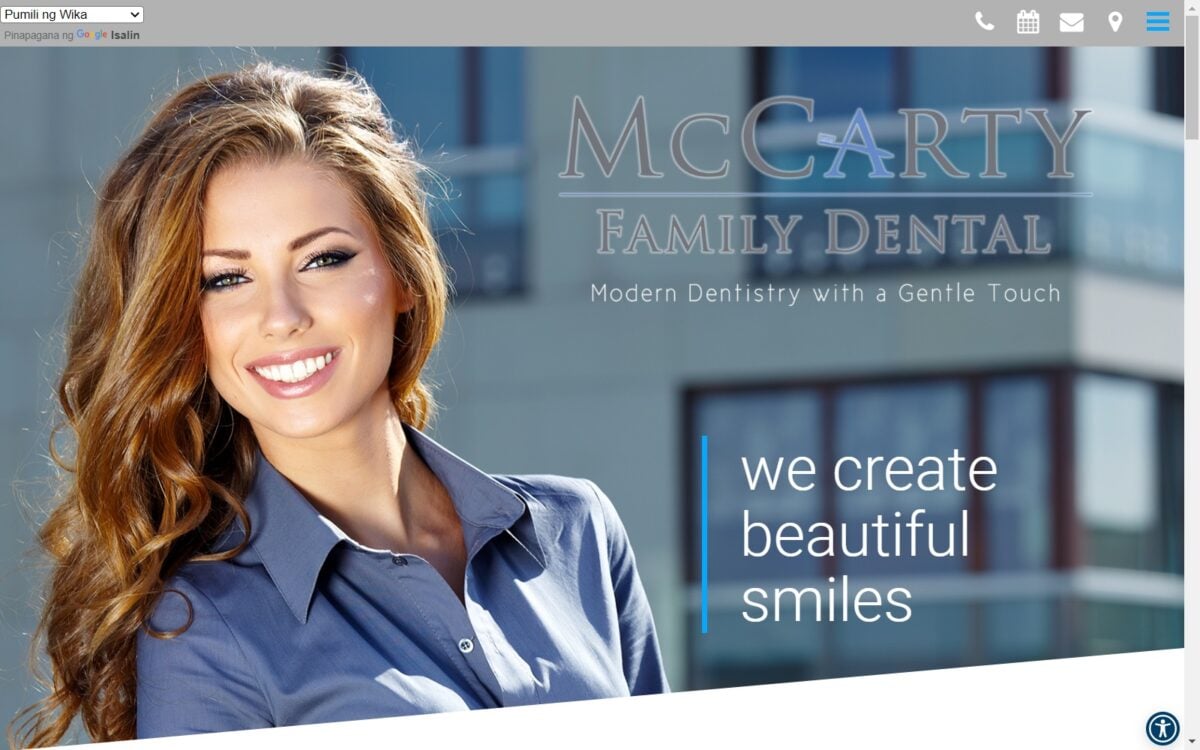 mccartyfamilydental.com screenshot