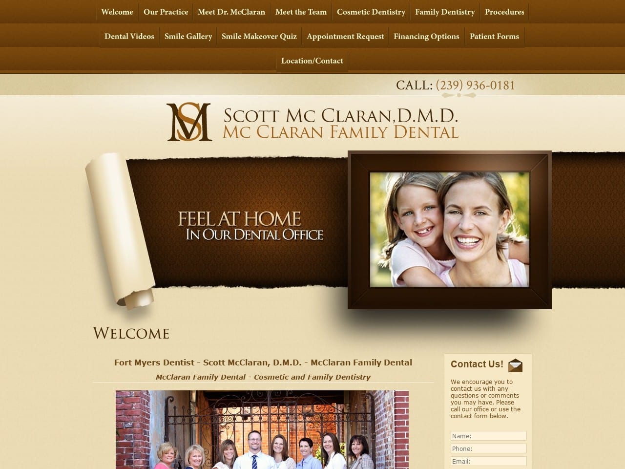 Scott McClaran D.M.D. Website Screenshot from mcclarandental.com