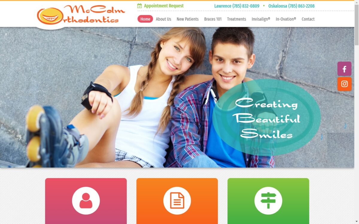 mccolmorthodontics.com screenshot