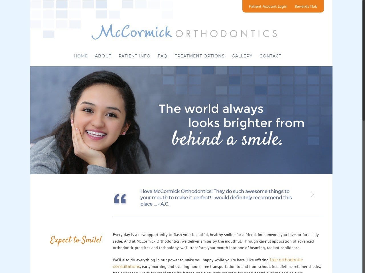 Dr. Joseph A. Mccormick DDS Website Screenshot from mccormickorthodontics.com