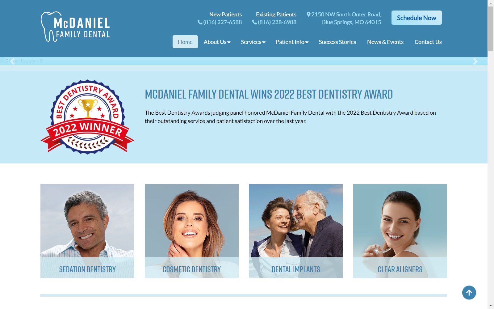 mcdanielfamilydental.com screenshot