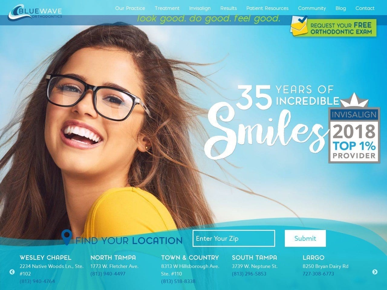 McDowell Orthodontics Clearwater Website Screenshot from mcdowellorthodontics.com