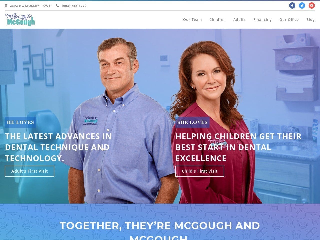 Mcgough Dentist Website Screenshot from mcgoughdentistry.com