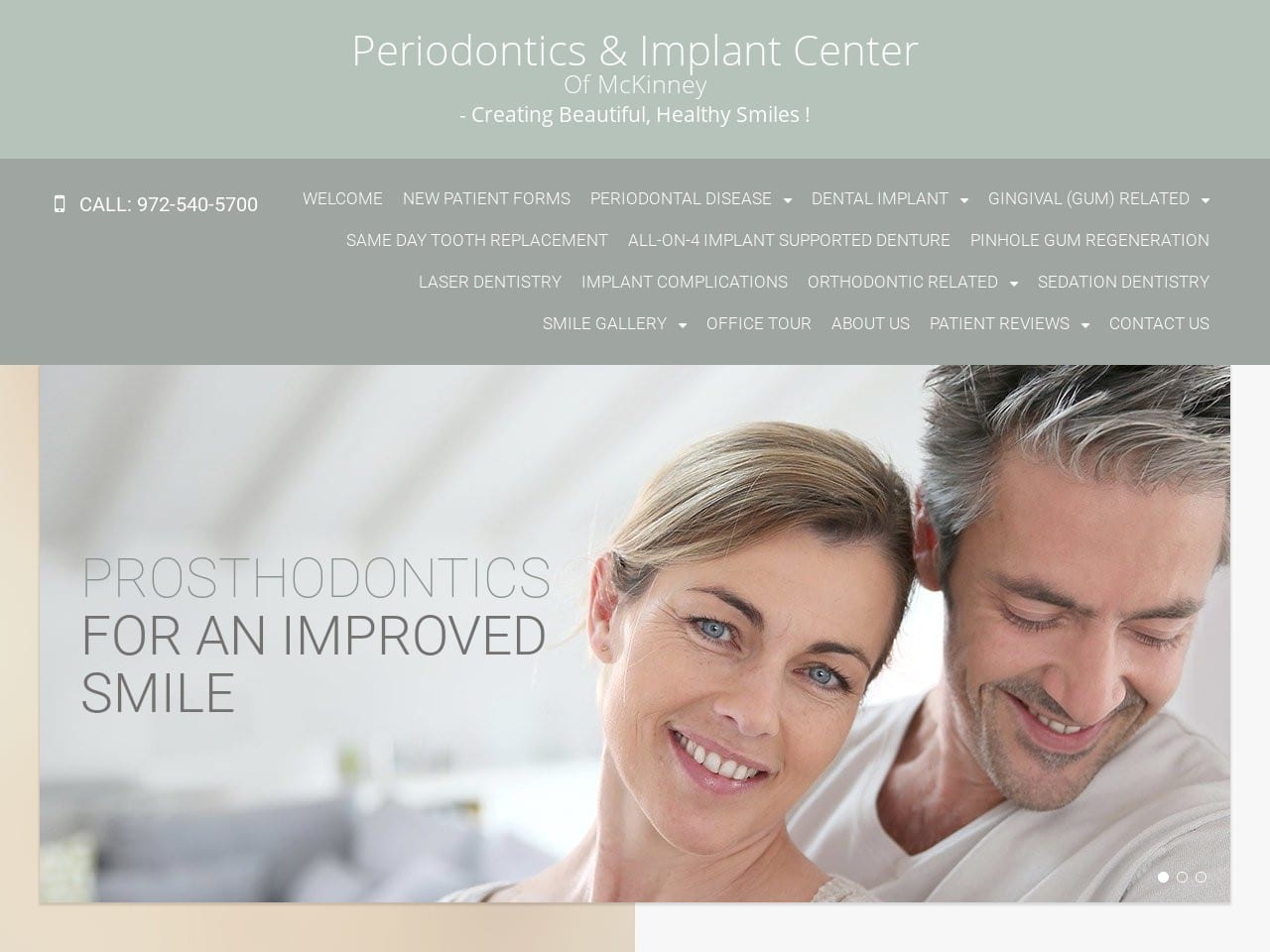 Periodontics & Implant Center Of Mckinney Drs. Pau Website Screenshot from mckinneyperioimplant.com