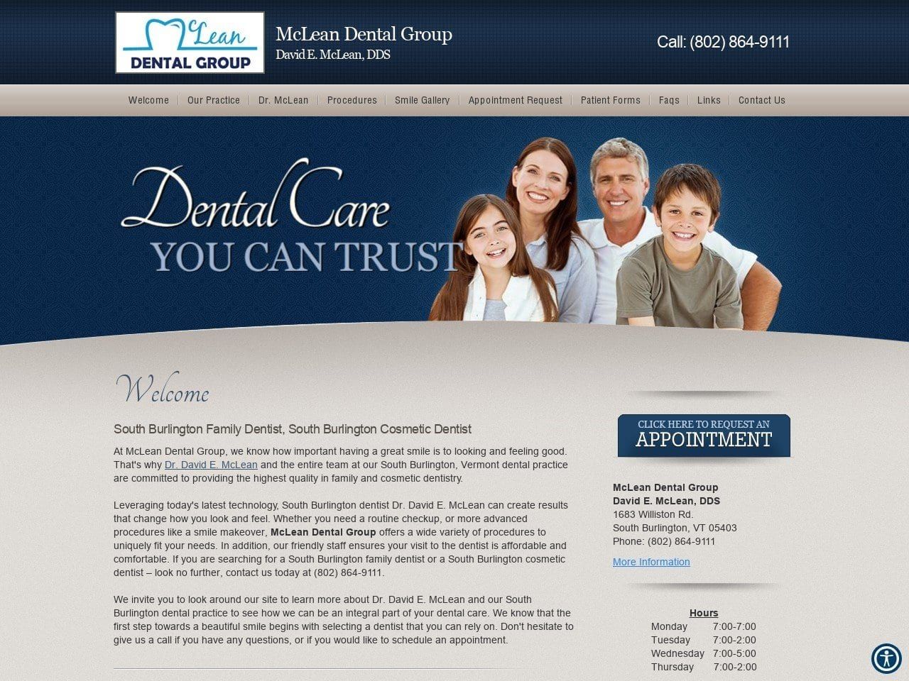 McLean Dental Group Website Screenshot from mcleandentalgroup.com