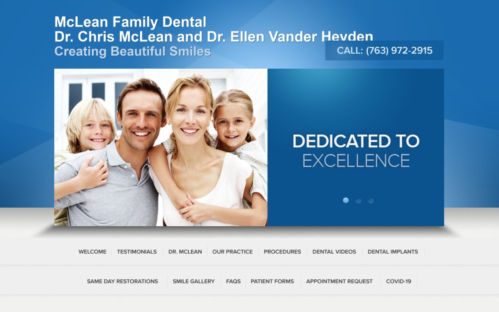 mcleanfamilydental.com screenshot