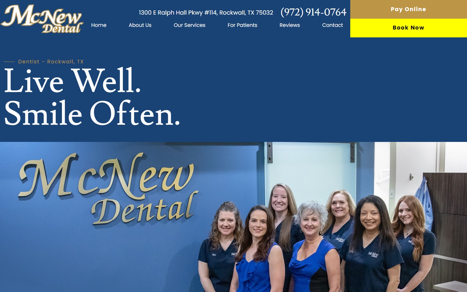 mcnewdental.com screenshot