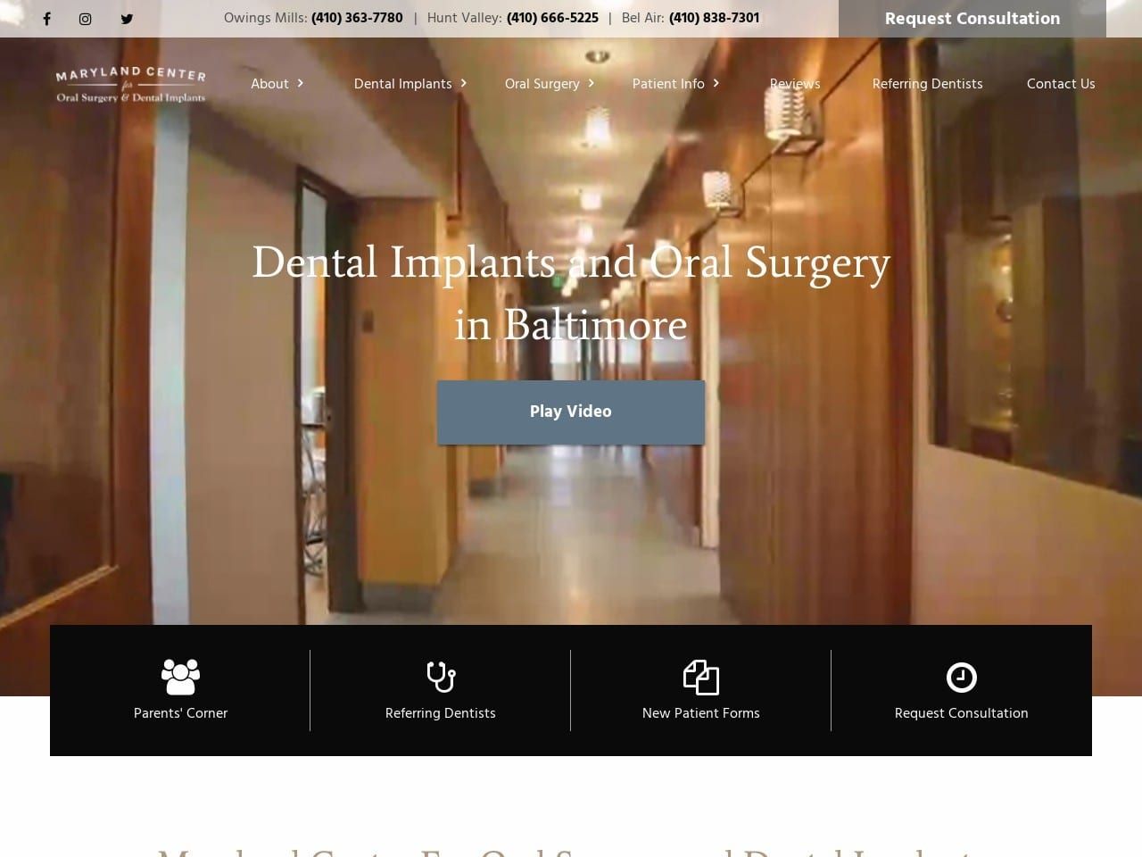 Schwartz Dentist Website Screenshot from mdcenteroms.com