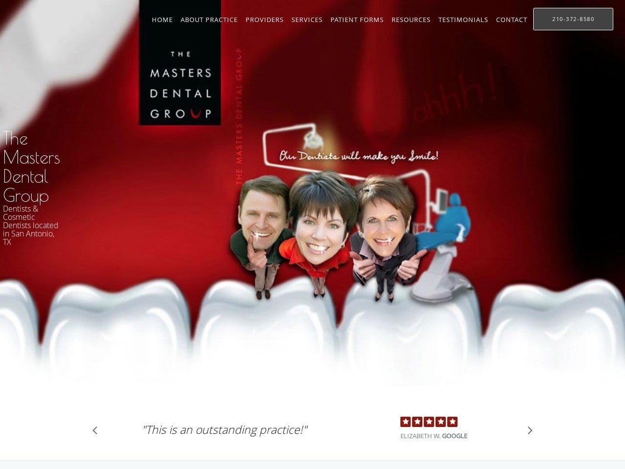 Masters Dental Group PC Website Screenshot from mdgteam.com